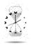 Abstract hourglass and analog clock