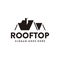 Abstract house roof logo, rooftop vector icon