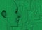 Abstract Human Head With Circuit Board