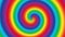 Abstract hypnotic background. Endless seamless swirling funnel of different colors of the rainbow.