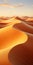 Abstract Hypnotic Illusion of Golden Desert Dunes. Generative ai