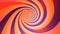 Abstract hypnotic retro swirl background with orange yellow and pink