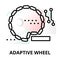 Abstract icon of adaptive wheel