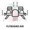 Abstract icon of flyboard air