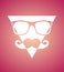 Abstract icon Hipster style, glasses and mustaches. illustration background