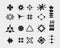 Abstract icon shape symbol set bundle geometric template clip art vector editable