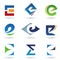 Abstract icons resembling letter E