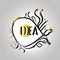 Abstract Idea Logo: Dynamic Fusion of Gray, Black, and Yellow