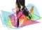 Abstract illustration ballet pointe shoes