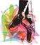 Abstract illustration ballet pointed shoes