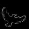 Abstract illustration, black and white silhouette of pigeon, dove.