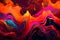 Abstract illustration of a colorful melted lava concept. Generative AI
