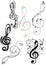 Abstract illustration of some G clef
