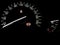 Abstract image of car dashboard with speedometer and fuel tank i