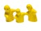 Abstract image of ceramic dolls in happy family