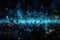 an abstract image of a city at night Surreal Stellar Nursery in Deep Blue with Pulsing patterns