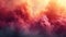 Abstract image portraying a vibrant fusion of crimson and pink clouds in a dreamlike haze