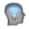 Abstract image symbol wi-fi in the human mind