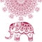 Abstract Indian elephant with mandala