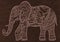 Abstract Indian ornamental elephant on a background.