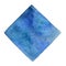 Abstract indigo and aqua blue square watercolor hand painting banner.