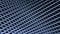 Abstract industrial background with bended metal grid, seamless loop. Motion. Blue crossed iron or metal tube like