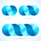 Abstract infinity blue vector disks symbols