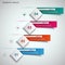 Abstract info graphic with design cube and labels template