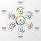 Abstract infographics. Modern design template with circles. Vector