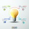 Abstract infographics numbers step options, With lightbulb ideas concept