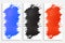 Abstract ink color splash banners set