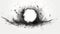 Abstract Ink Drawing Of A Black Hole: Mysterious Nature In Supernatural Realism