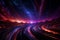 Abstract interstellar backdrop for Star Trek\\\'s faster-than-light space travel