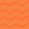 Abstract isolated orange and white waved stripes vector background. 3d optical illusion