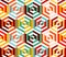 Abstract isometric 3d hexagon pattern background