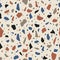 Abstract italian terrazzo style seamless pattern