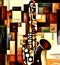 Abstract Jazz Saxophone concept