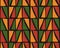 Abstract Kwanzaa, Black History Month, Juneteenth seamless pattern with hand drawn triangles in traditional African colors - black