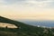 Abstract landscape of Lebanon, mountain and sea