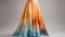 Abstract Landscape Maxi Skirt - Light Blue And Amber