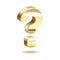 Abstract large question mark golden