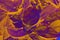 Abstract leaf texture in  violet and orange colors. Art image