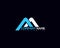 Abstract Letter AA Modern Logo Design on Black Background.