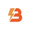 Abstract letter B logo.Universal fast speed fire moving quick energy icon. Flash vector logotype