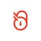 Abstract letter d padlock design line logo vector