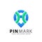 Abstract Letter H Pin Mark Logo Design Premium Stock Vector Illustration