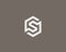 Abstract letter S vector logo icon design modern minimal style illustration. Hexagon alphabet emblem sign symbol mark