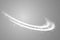 Abstract light lines of movement and speed with white color glitters. Light everyday glowing effect. semicircular wave