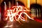 Abstract light painting from traffic movement in Pittsburgh, Pennsylvania