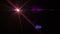 Abstract light with rays and lens flare with dust motion video.Bright flare effect on space